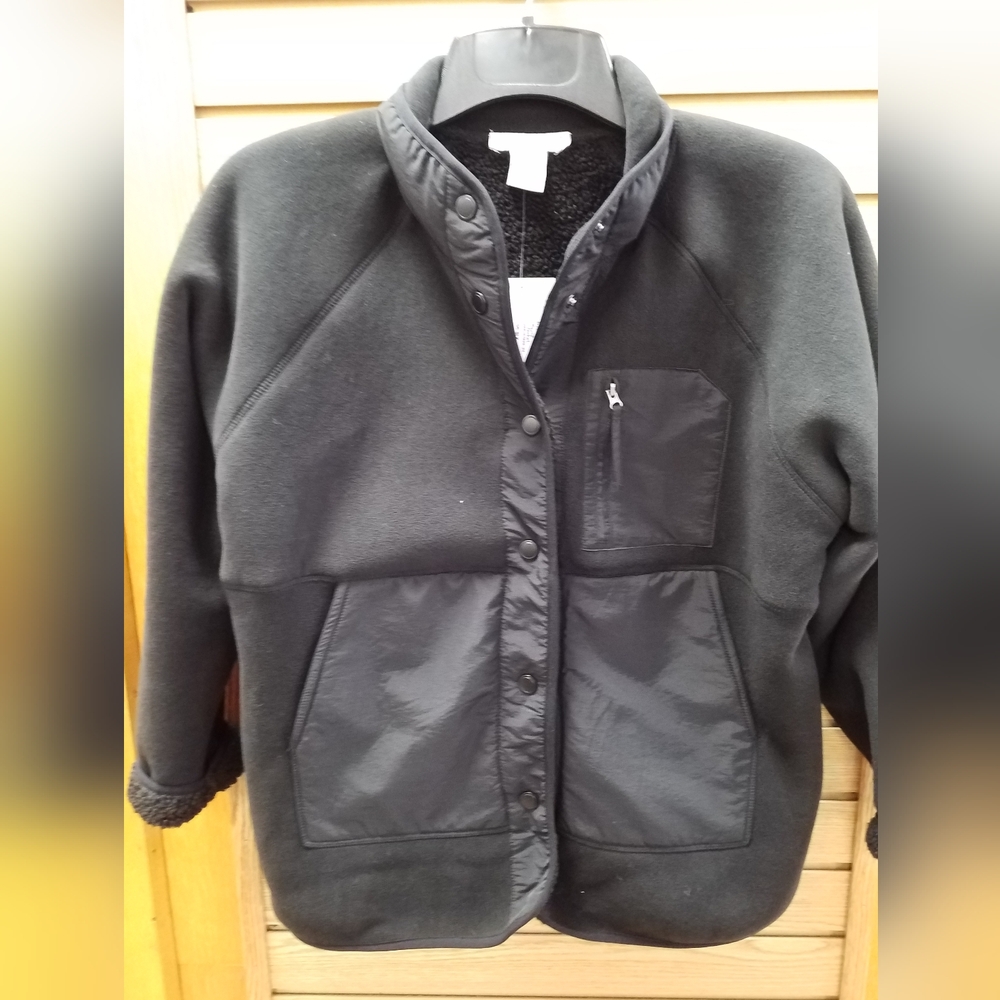 Fleece jacket with sherpa lining